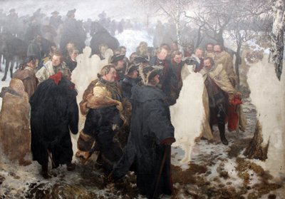 Toespraak van Frederik de Grote tot zijn generaals voor de slag bij Leuthen 1757 door Adolph Menzel